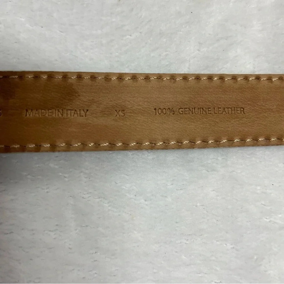 Carlisle Belt Reptile Leather Gold Hardware Made in Italy XS/S - Picture 4 of 8